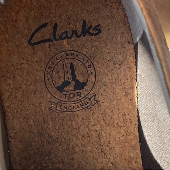 Clarks Blue and Tan Brogue Oxfords main image 8